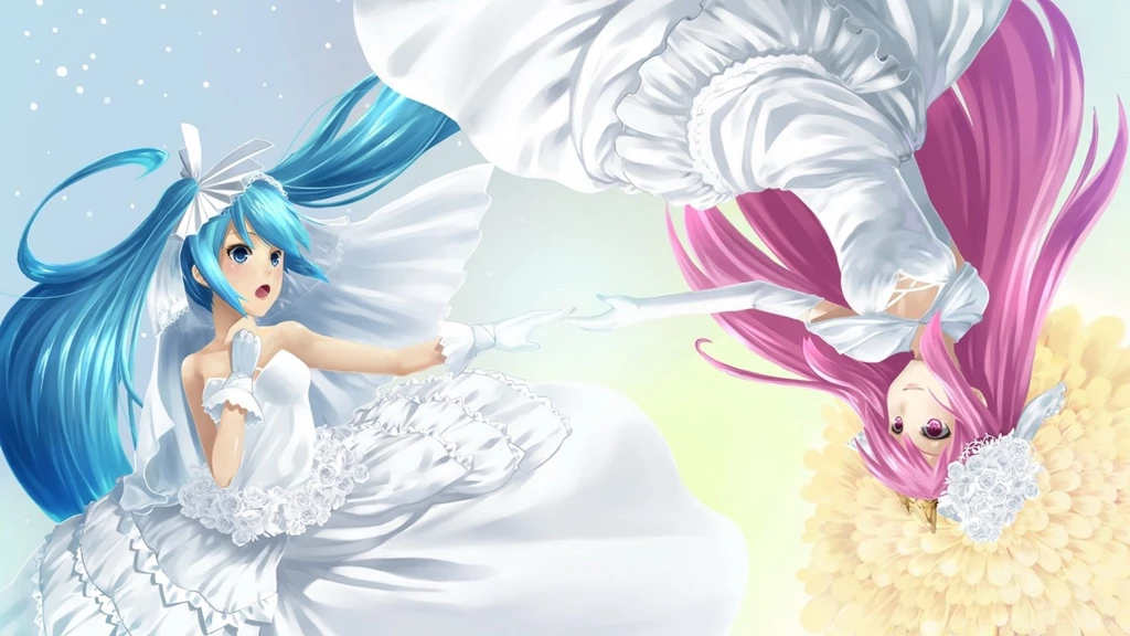 Anime Brides Hatsune Miku Megurine Luka Wallpapers