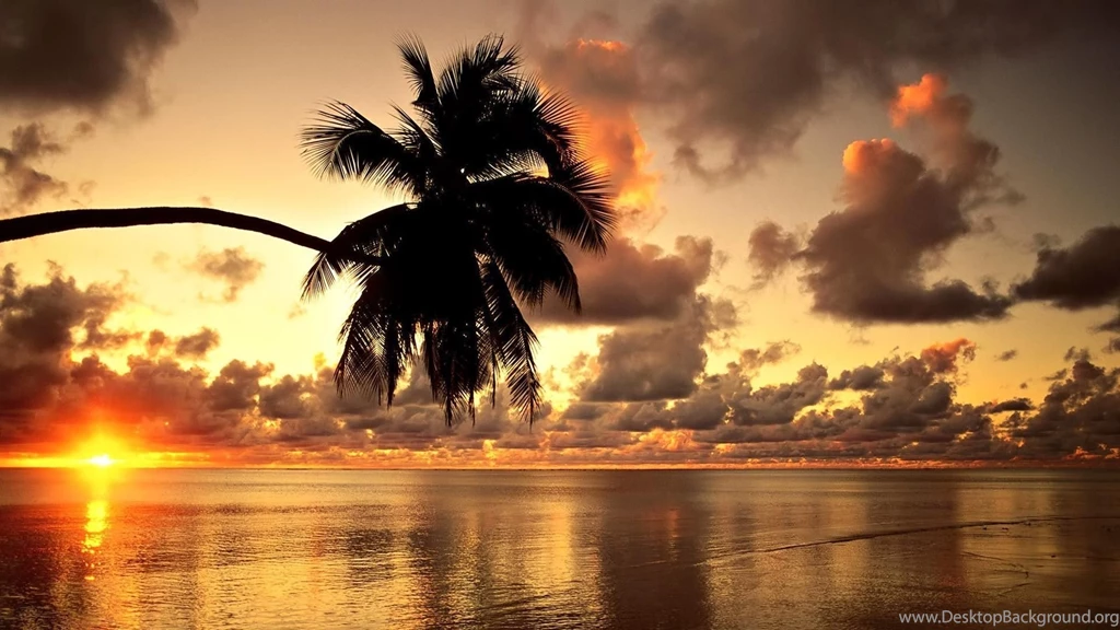 Summer Beach Sunset Desktop Wallpapers