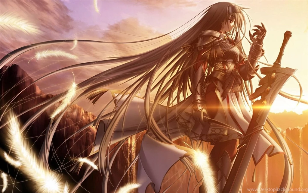 Golden Sun Anime Girl Wallpapers