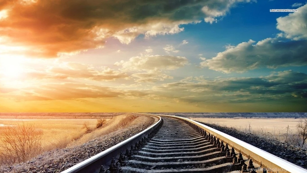 Cloudy Railroad Wallpapers