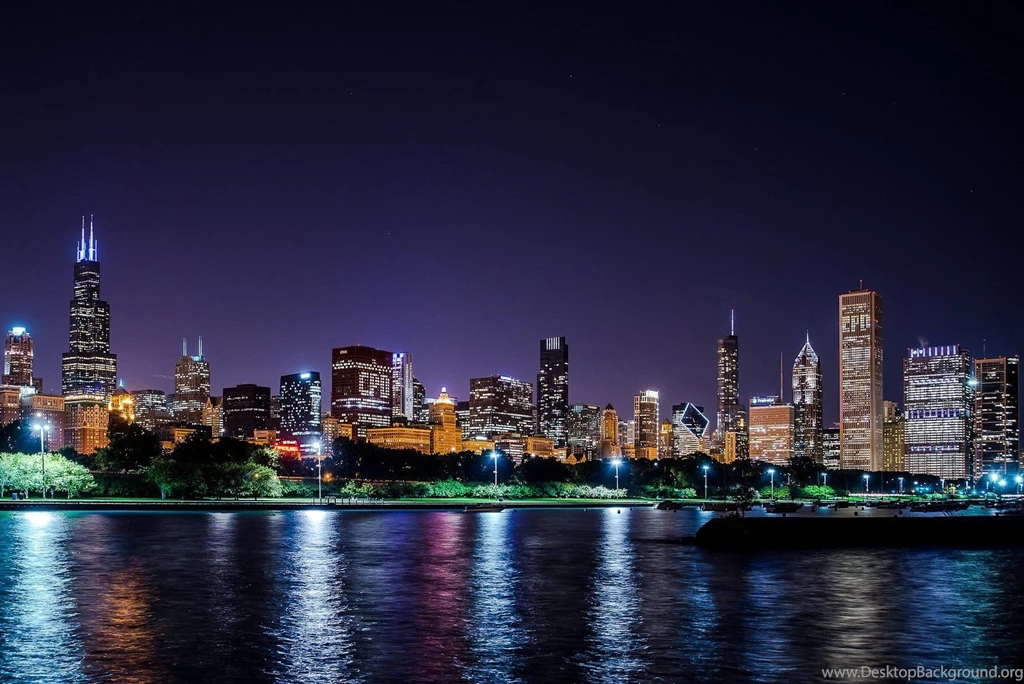 Architecture Bridges Chicago Cities City Francisco Night Skyline ...