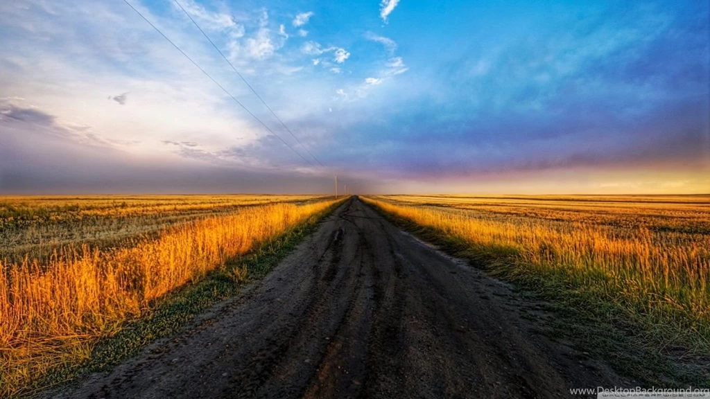 Field Road HD Desktop Wallpapers : Widescreen : High Definition ...