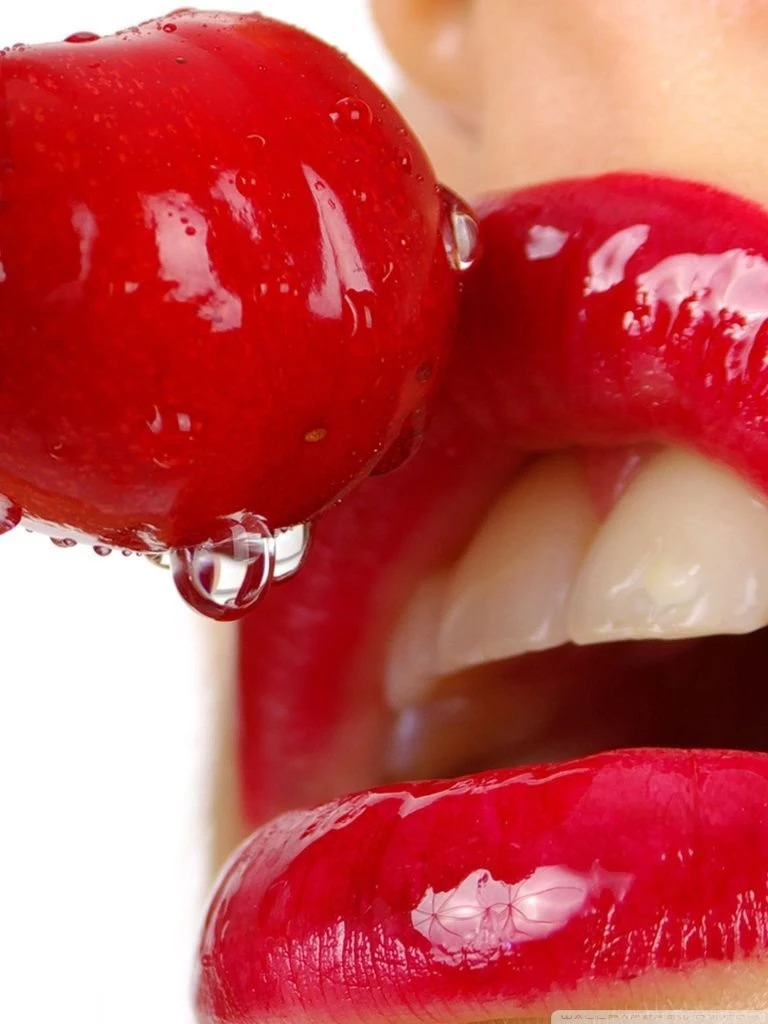 Cherry Lips HD Desktop Wallpapers : Widescreen : High Definition ...