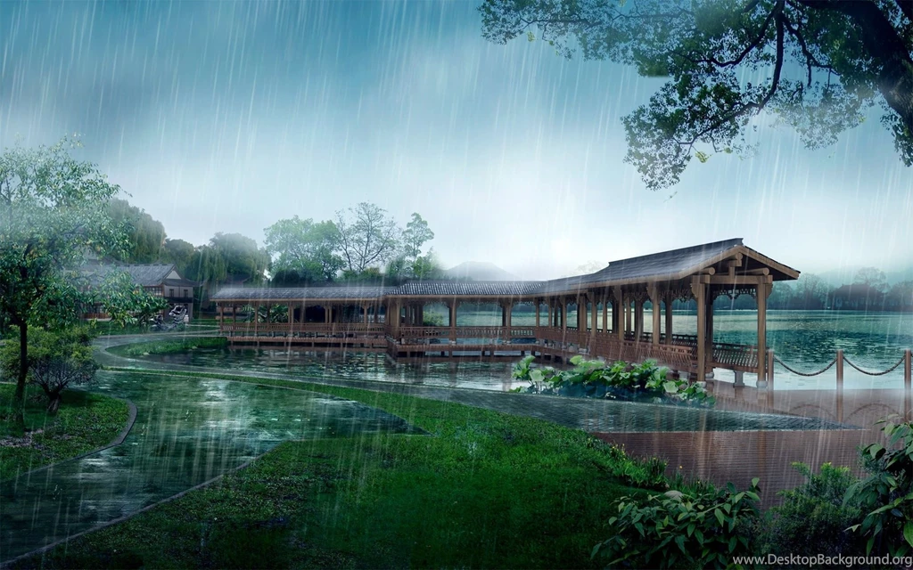 Download Falling Rain Wallpapers Desktop