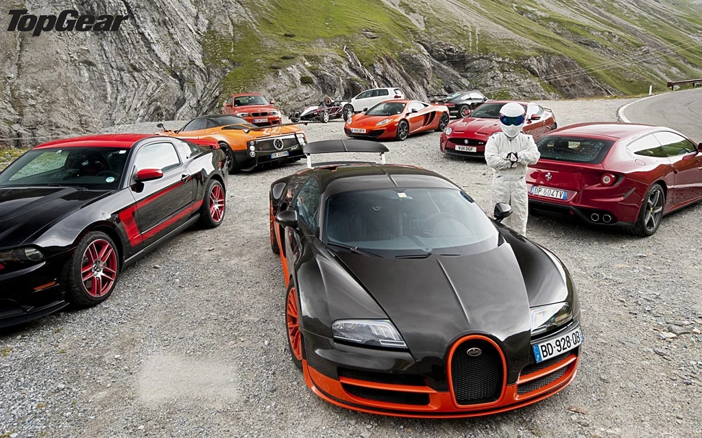 Nature, Black, Red, Top Gear, The Stig, Orange, Ferrari, Bugatti ...