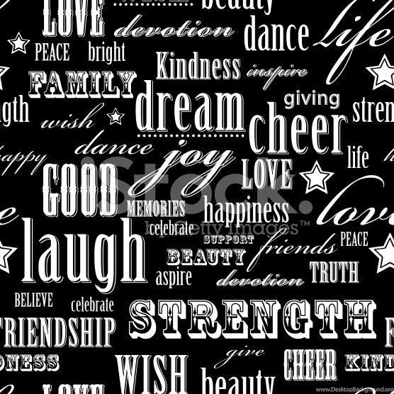 Cheerful Positive Words Seamless Pattern Backgrounds Stock Vector ...