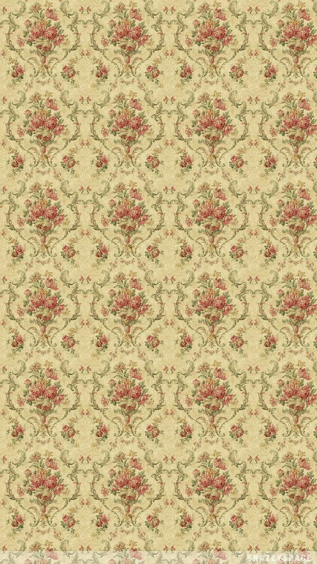 Floral Damask iPhone Wallpapers