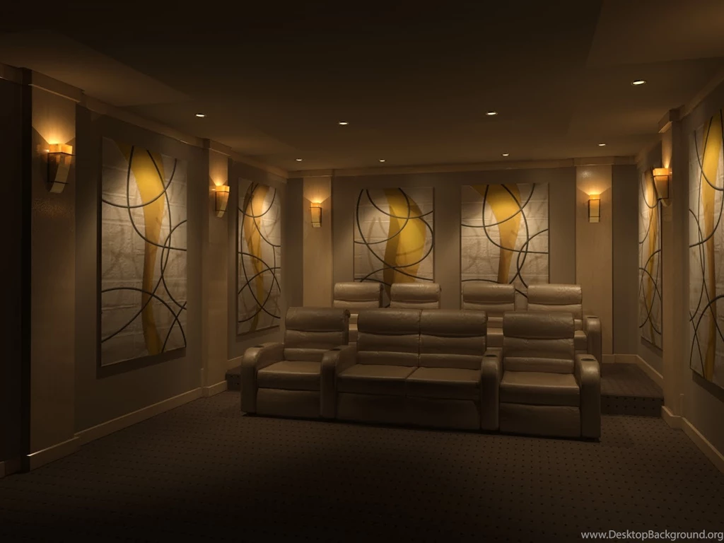 Interior : Beautiful Beige Home Theater Room Alongside Modern Sofa ...