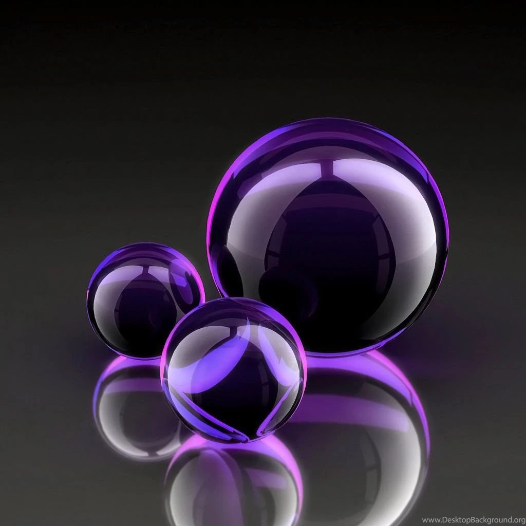 3D Purble Orbs iPad Wallpapers Wallpapers