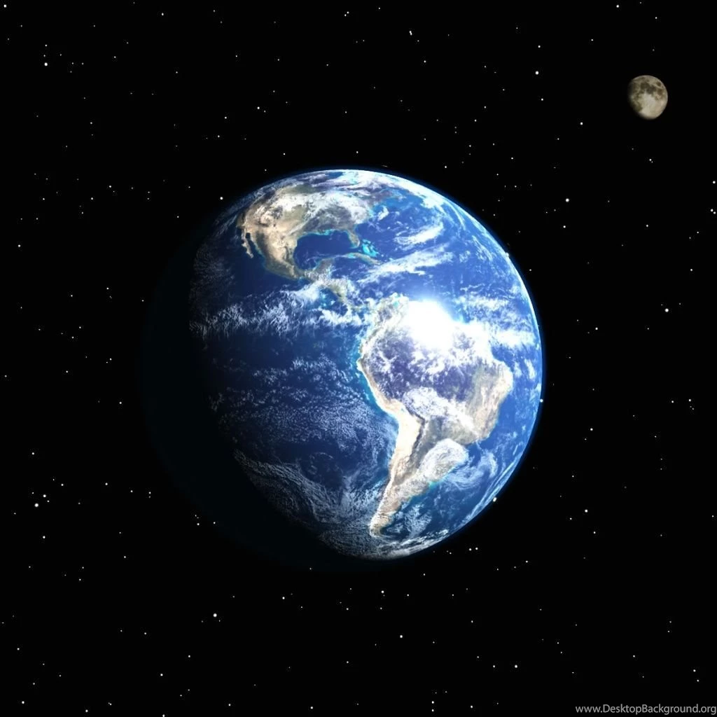 3d Earth And Moon iPad 1 & 2 Wallpapers