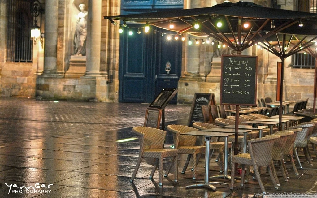 Cafe, Bordeaux, France HD Desktop Wallpapers : Fullscreen