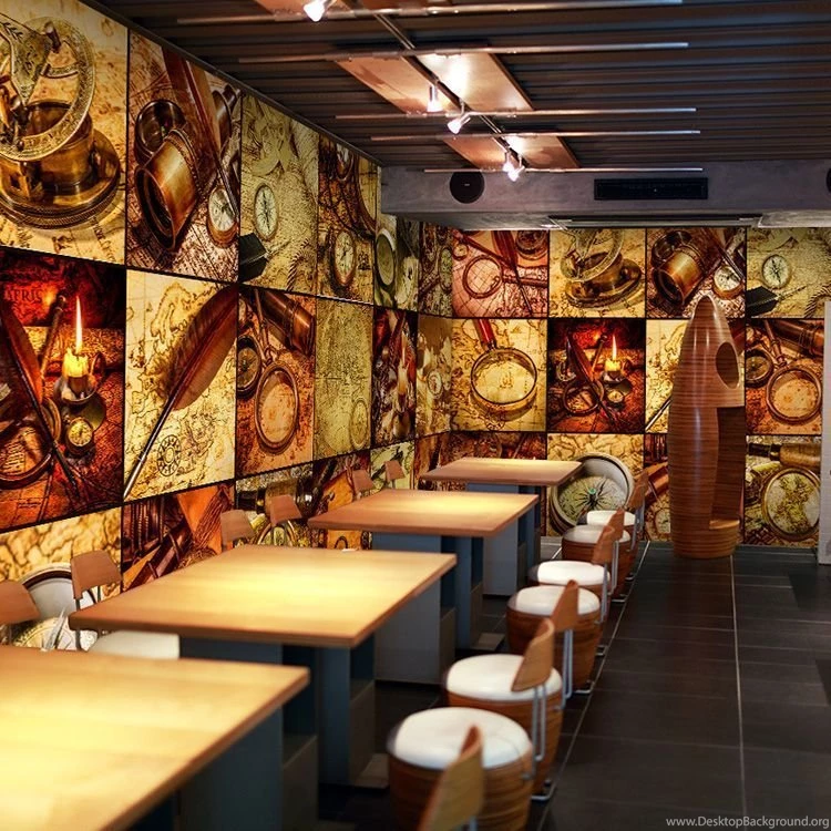 Free Shipping Custom Tea Shop Restaurant Cafe Bar Backgrounds ...