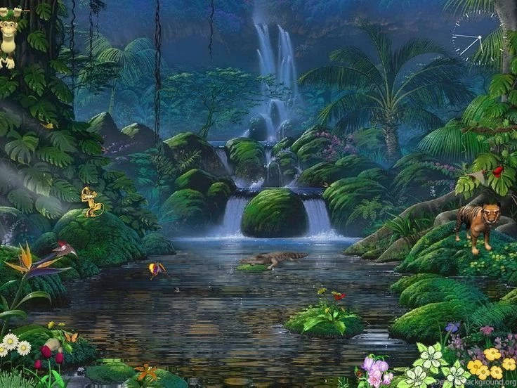 3D Moving Waterfall Sounds Desktop Backgrounds