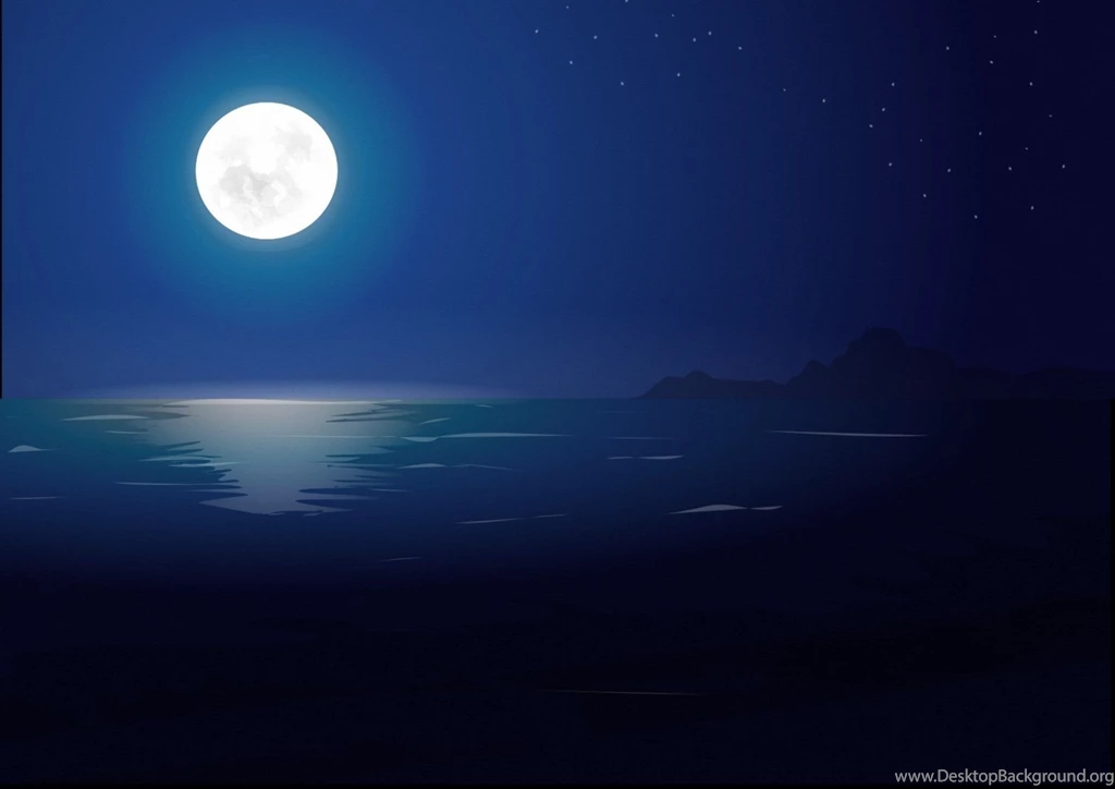 Sea Night Stars Landscape Art Moon Wallpapers