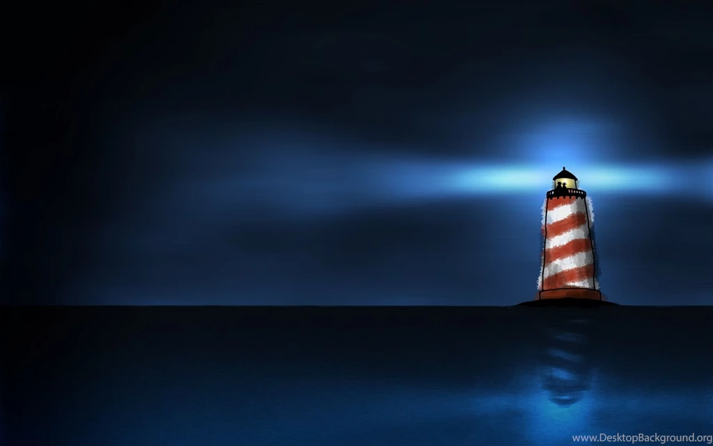 Lighthouse Paintings At Night Wallpaper.