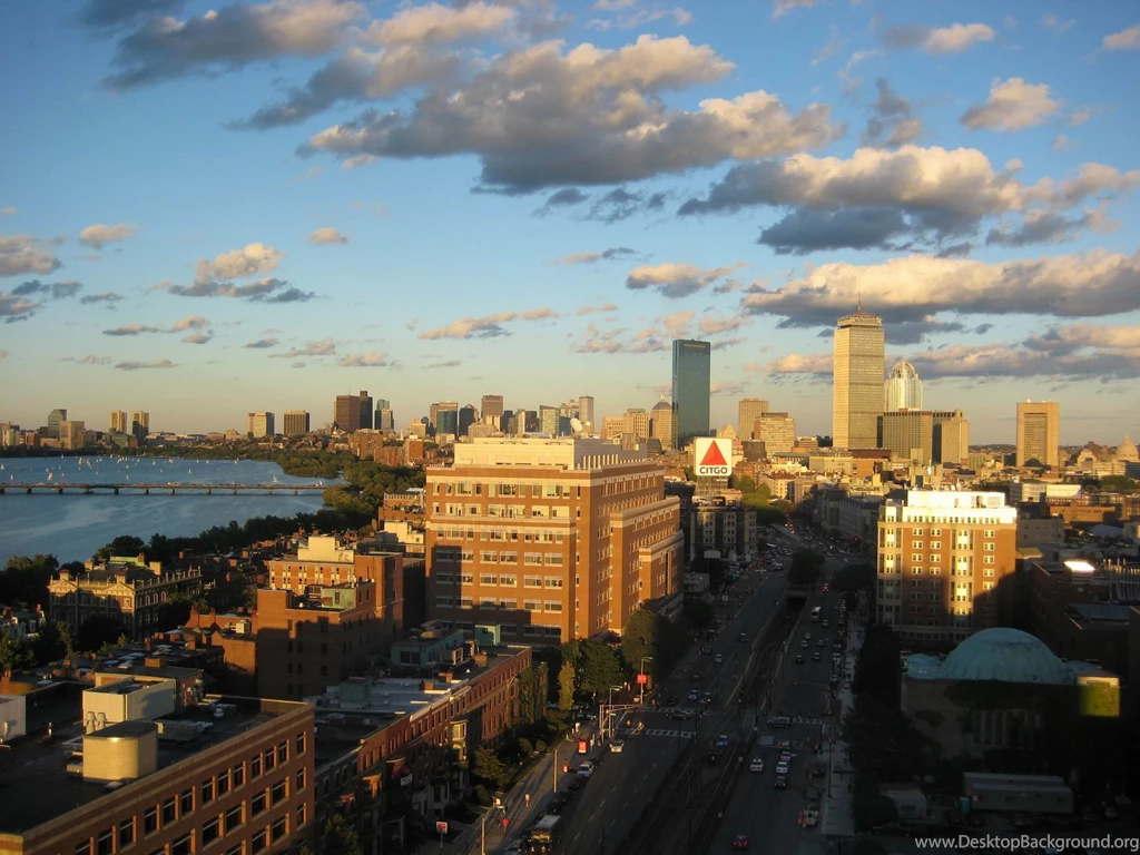 Boston At Sunset , Boston, Massachusetts