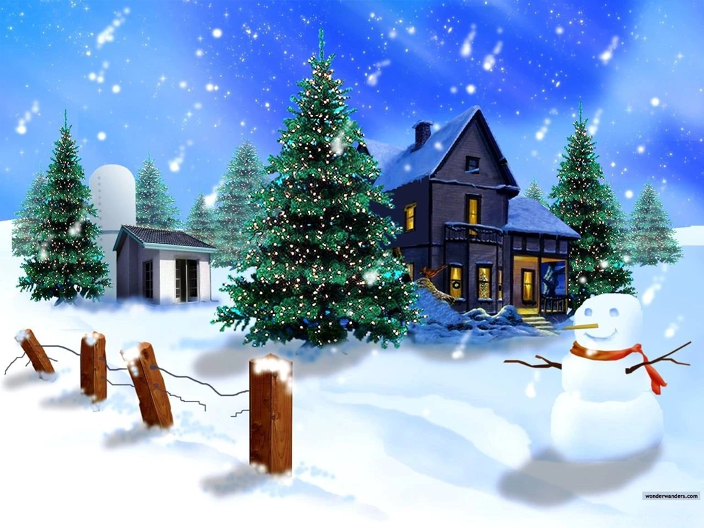 3D Christmas Desktop Wallpapers Christmas Snowman Photos Of 3D ...
