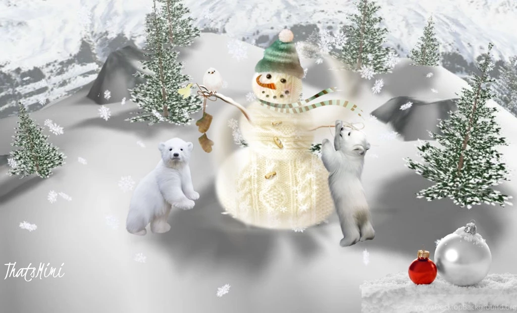 Babies Bear Beautiful Bears Snowman Winter Christmas Pretty Cute ...