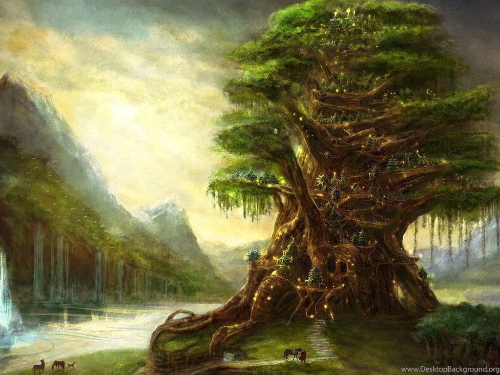 Desktop Wallpapers · Gallery · 3D Art · Tree City