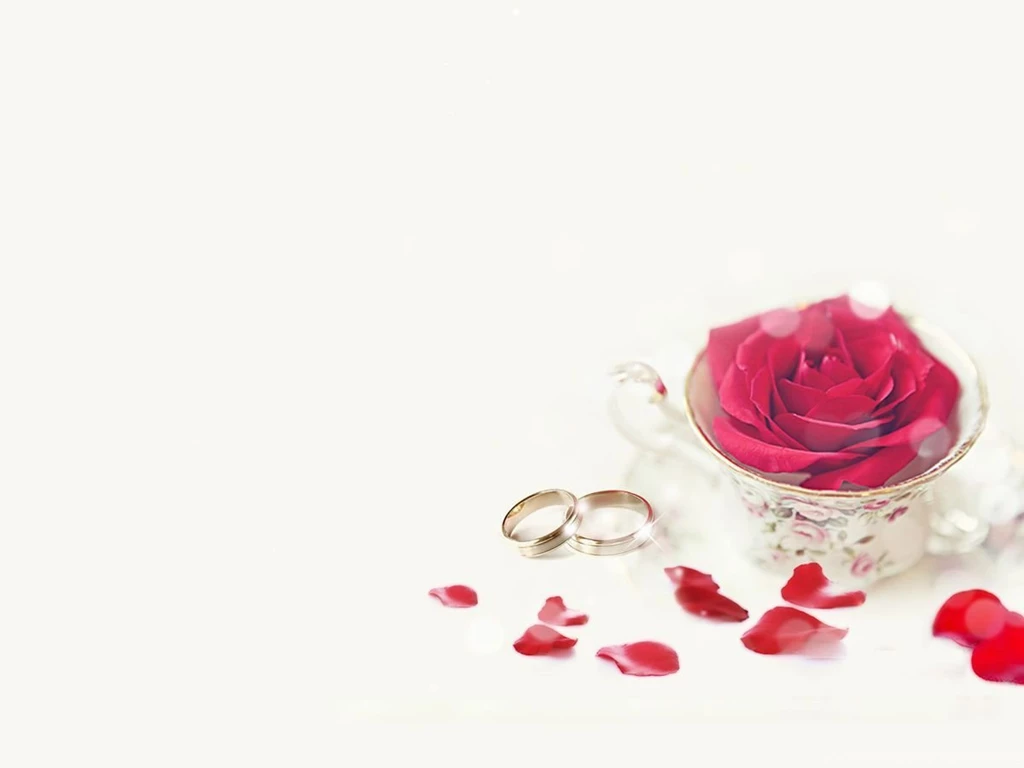 Free Wedding Ring And Rose Backgrounds For PowerPoint Love PPT ...