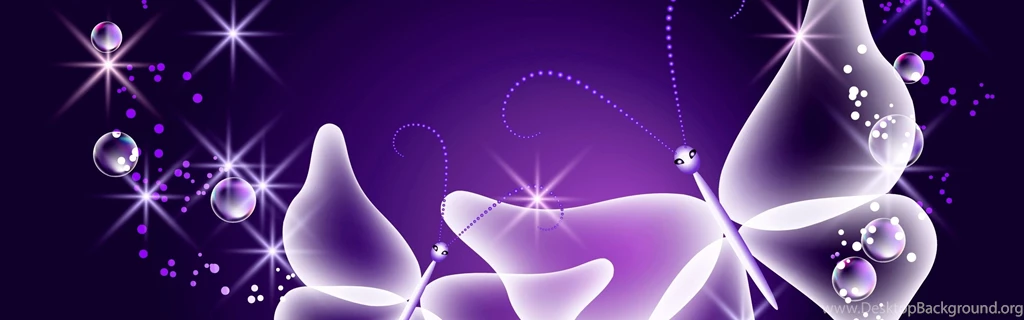Download Wallpapers Neon, Butterflies, Abstract, Purple, Sparkle ...