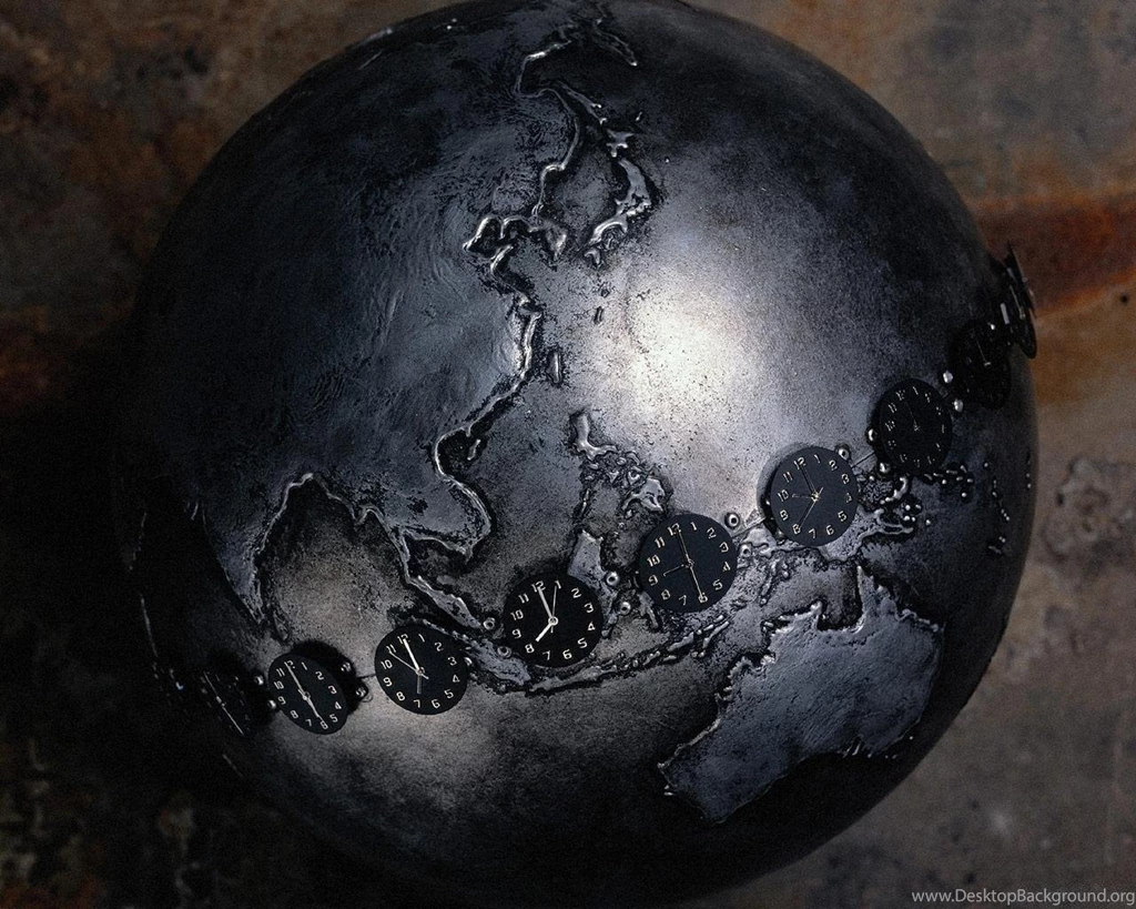 World Clocks Globes Metal 3d D Hd Wallpapers (