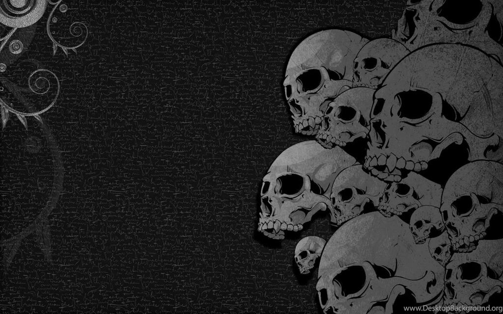 Download Skulls Black Wallpapers 1680x1050