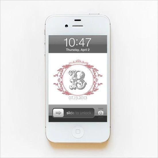 Vintage Letters Monogram Phone Wallpapers   The Wedding Chicks