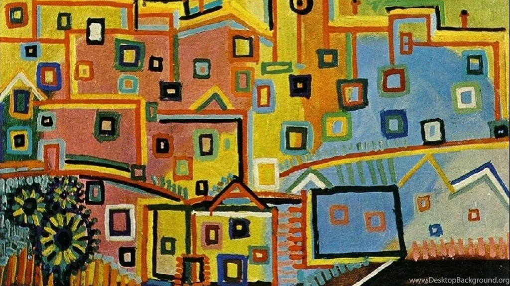 Artwork Villages Pablo Picasso Traditional Art Village Wallpapers ...