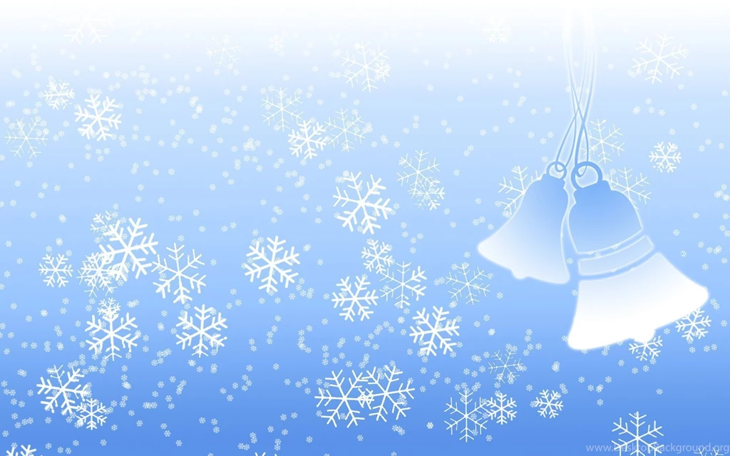 Christmas Bells And White Snowflakes Wallpapers 27945
