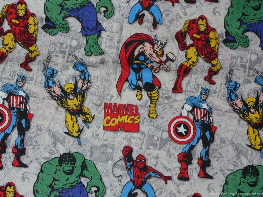 Marvel Comics Fabric / Gray Backgrounds / By Trinketsintheattic