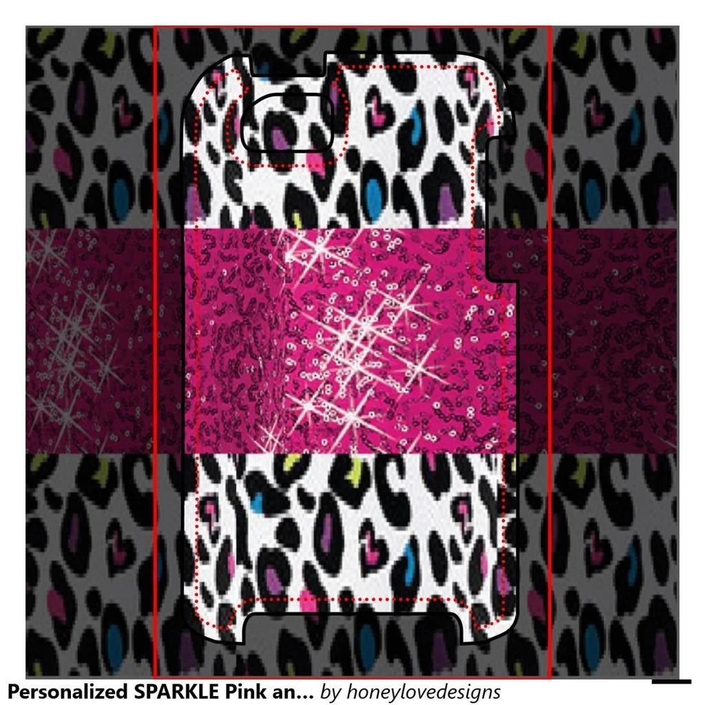 Personalized SPARKLE Pink And Cheetah Backgrounds iPhone 5 Case ...