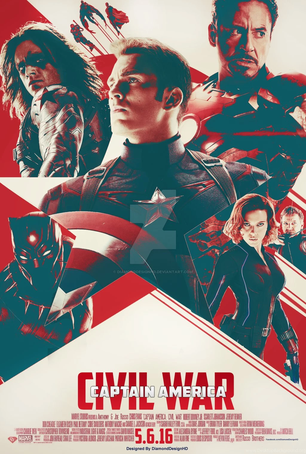 Captain America: Civil War (FAN MADE) Poster By DiamondDesignHD On ...