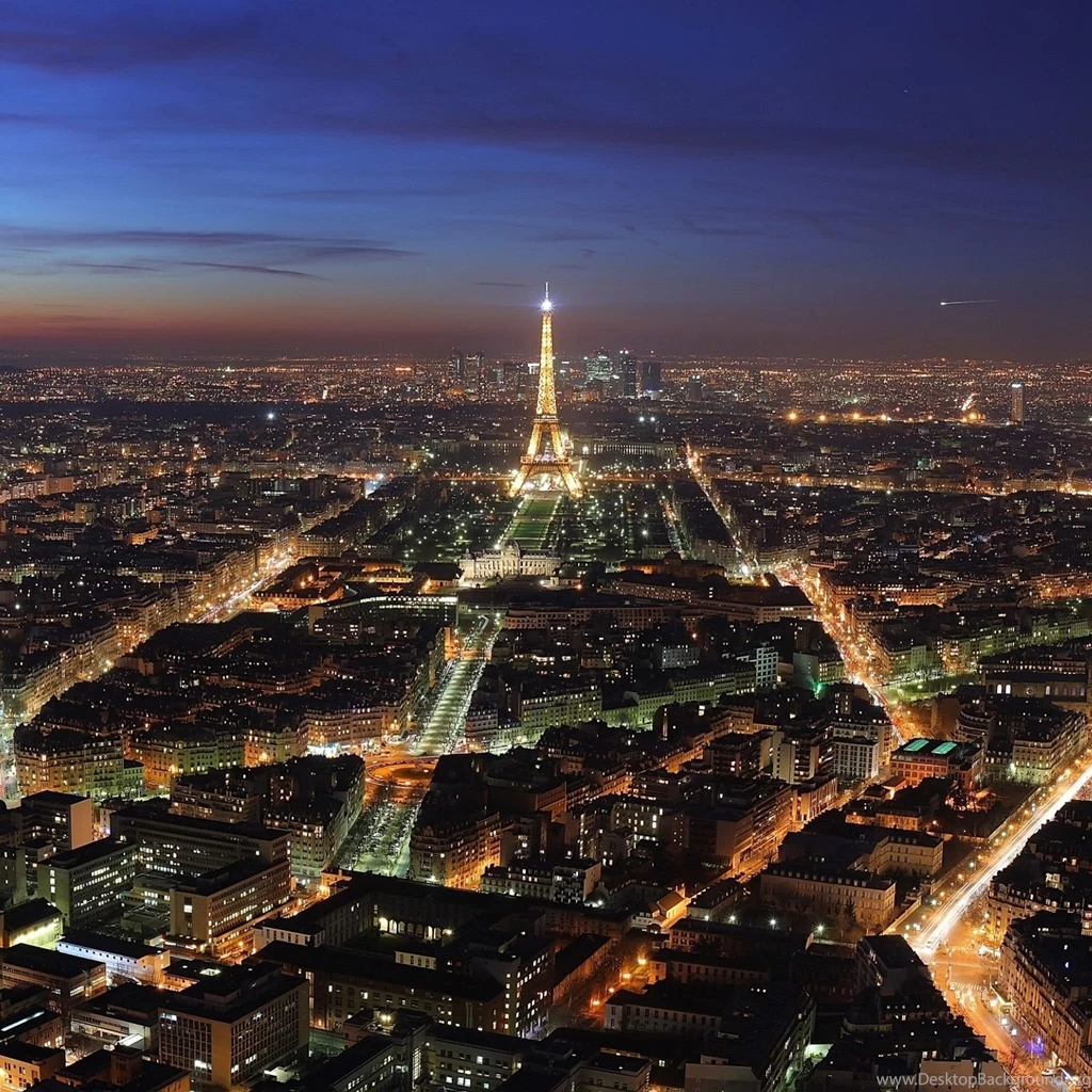 Paris Skyline Night / HD iPad Wallpapers