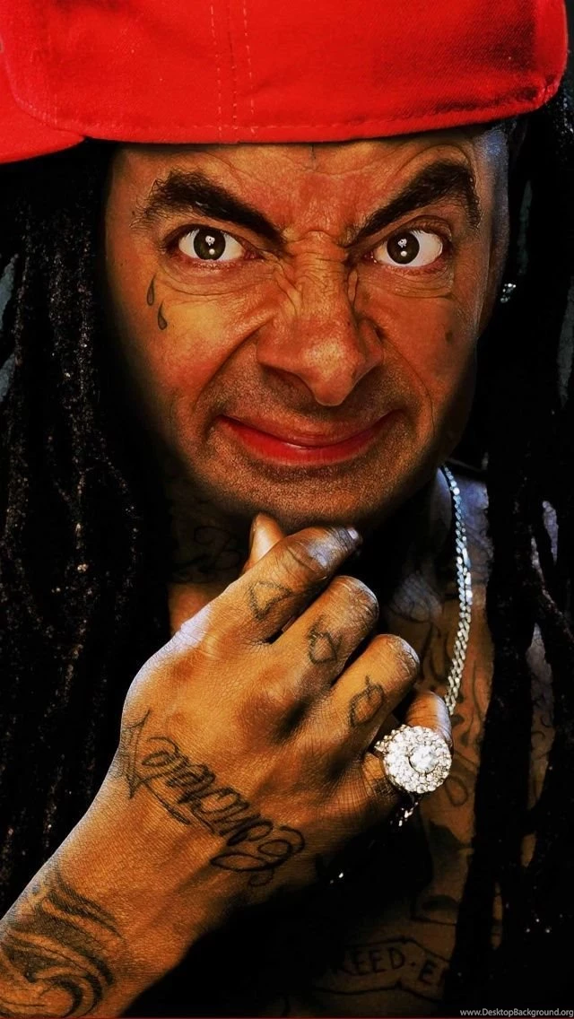 Mr Bean As Lil Wayne iPhone 5 Wallpapers