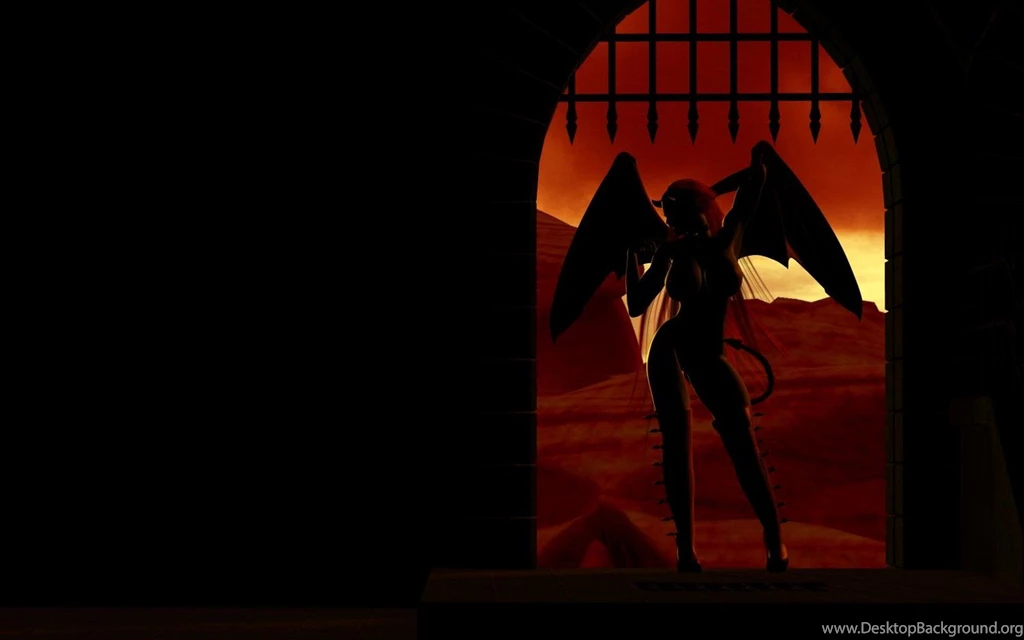 Succubus Silhouette Wallpaper/Desktop By Grimslade Poser Seasonal ...