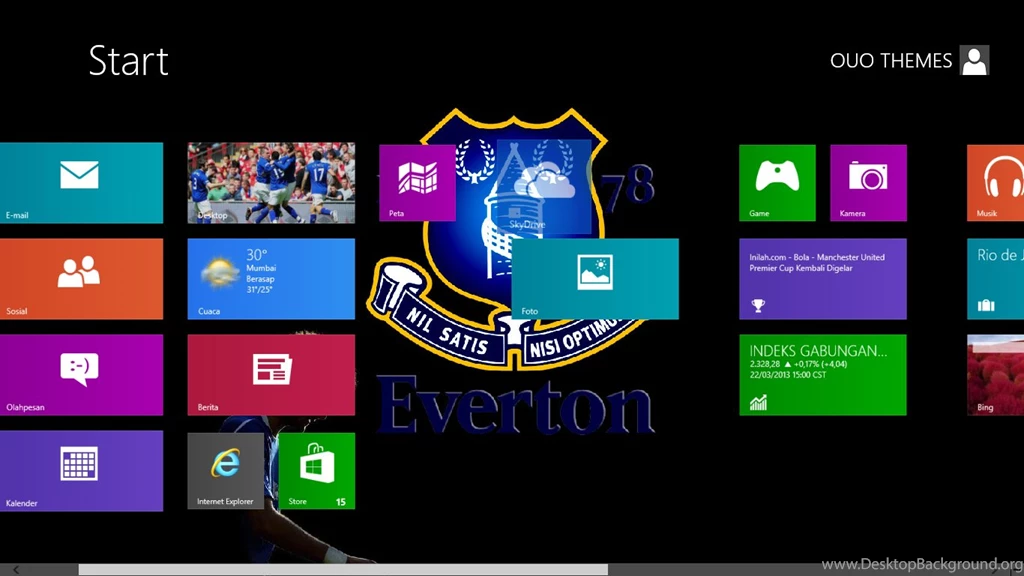 Everton Fc Theme For Windows 7 And 8