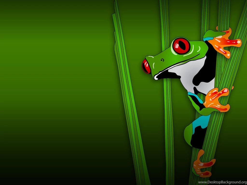Green Frog Animal Backgrounds Animals, Green PPT Backgrounds