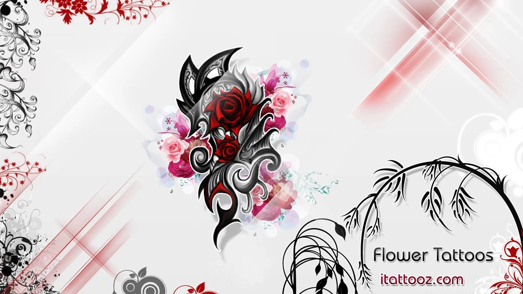 Flower Tattoo >> HD Wallpaper, Get It Now!