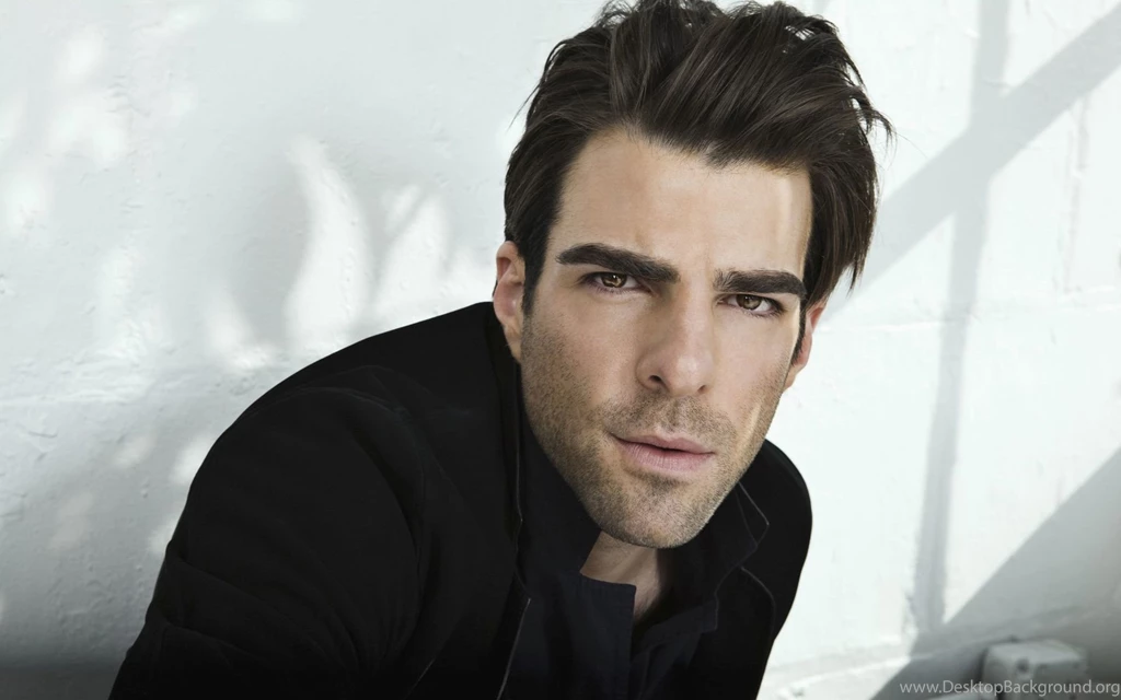 Zachary Quinto In Front Of A Wooden Wall Wallpapers 24365