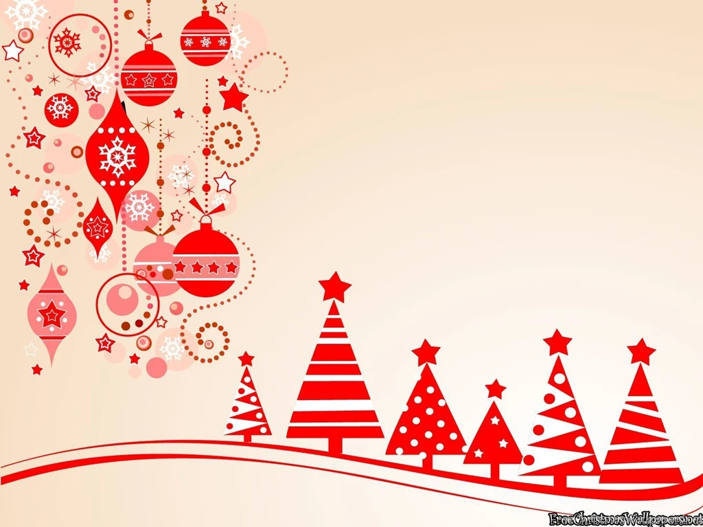 Different Christmas Trees On A Pink Backgrounds On Christmas ...