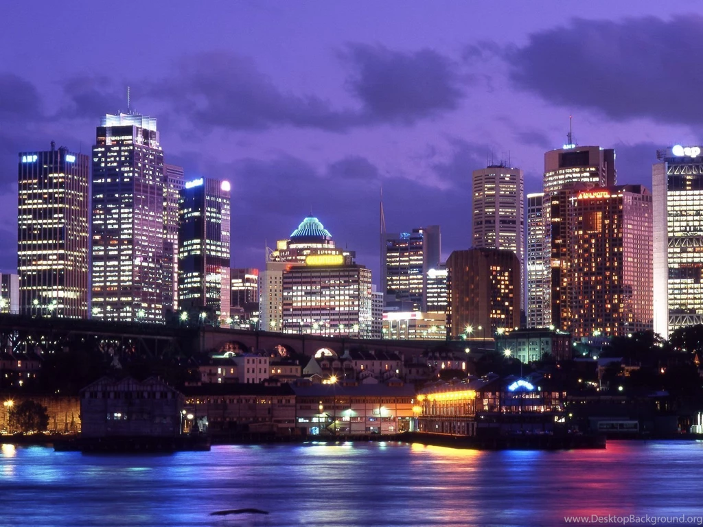 Buildings & City: Downtown Sydney At Night, Australia, Picture Nr ...