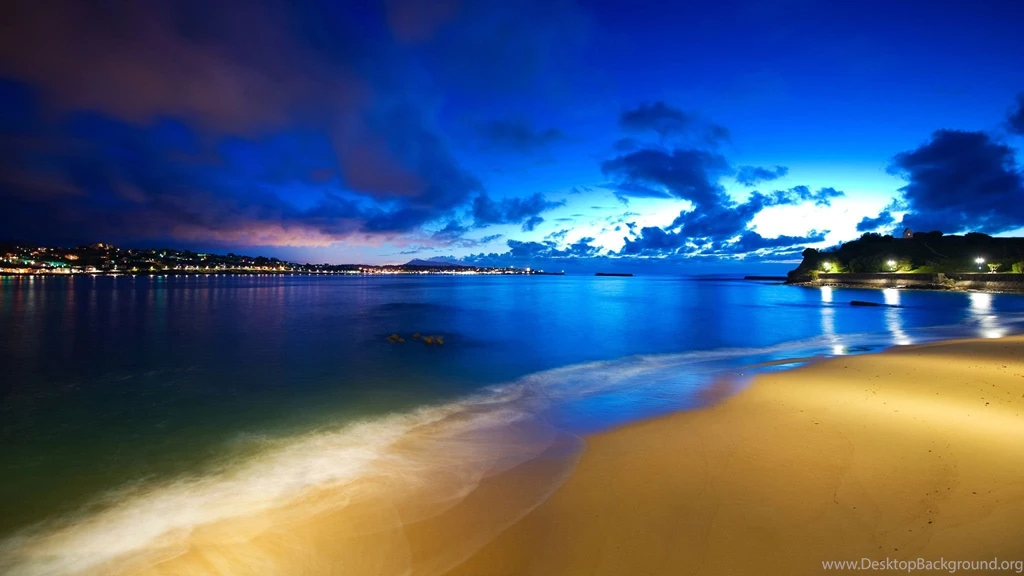 Beach At Night Widescreen Wallpapers