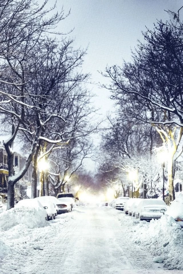 Winter City Street HD Desktop Wallpapers : Widescreen : High ...