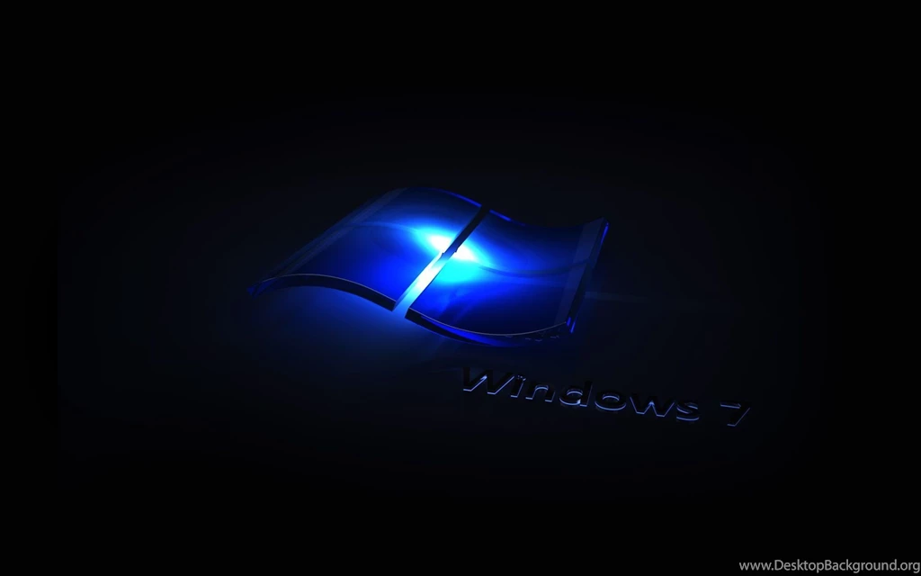 Windows 7 Dark Black Blue Wallpapers