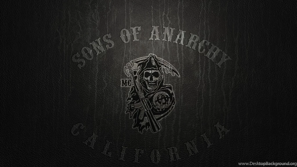 Sons Of Anarchy Logo On Leather Wallpapers For iPhone 4