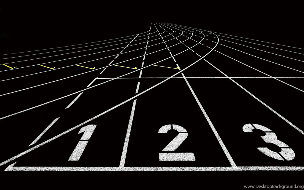 Numbers Lines Lanes Black White Run Abstract Wallpapers