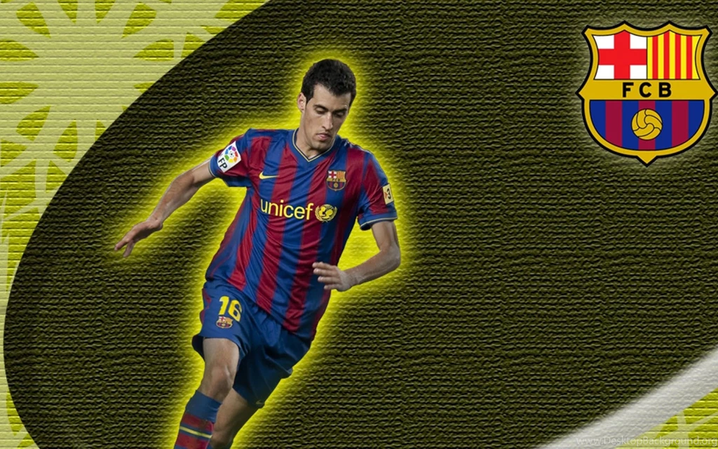 The Football Player Of Barcelona Sergio Busquets On Yellow ...
