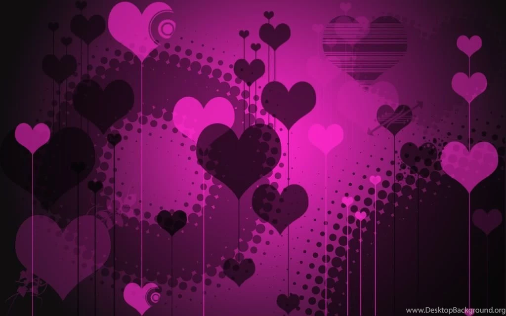 Black And Pink Heart Wallpapers