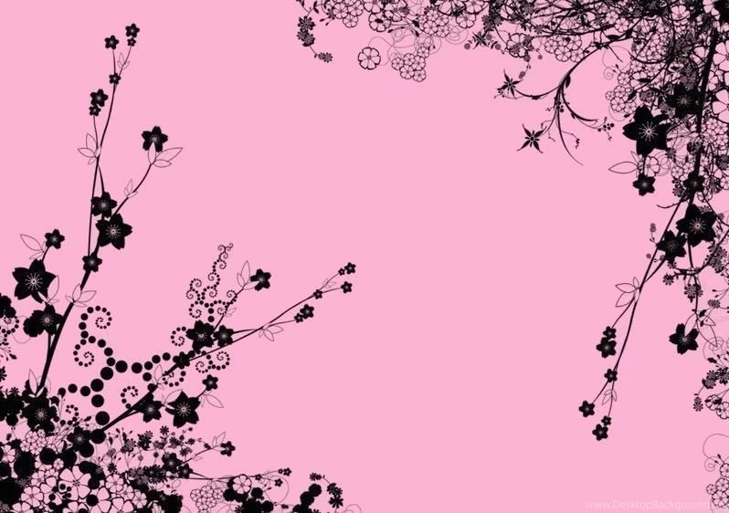 Black And Pink Floral Wallpapers Desktop Background